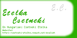etelka csetneki business card